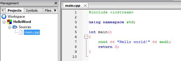 cpp file default code 